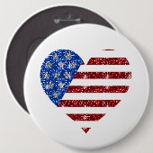 4 juli Hart/Colossal, 6-inch Button (Voorkant /achterkant)