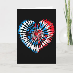 4 juli hart tie-dye Amerikaanse vlag jongens meisj Kaart