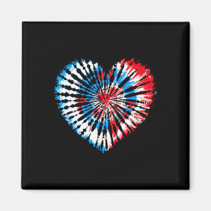 4 juli hart tie-dye Amerikaanse vlag jongens meisj Magneet