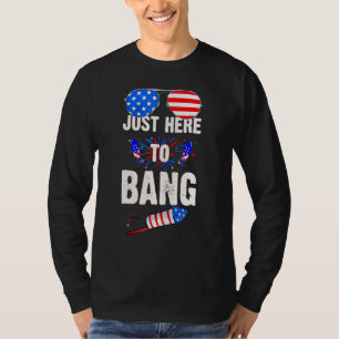 4 juli hier alleen om vuurwerk te doen vieren t-shirt