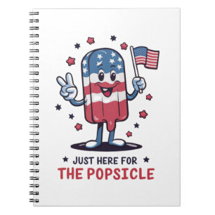4 juli hier alleen voor de ijslolly Patriotisch Notitieboek