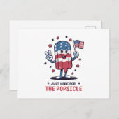 4 juli hier voor de patriottische ijslolly briefkaart (Voorkant / Achterkant)