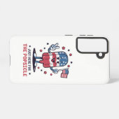 4 juli hier voor de patriottische ijslolly samsung galaxy hoesje (Achterkant horizontaal)