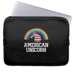 4 juli homorechten eenhoorn Amerikaanse vlag USA G Laptop Sleeve