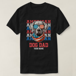 4 juli Hond in Bril Hond Papa Gepersonaliseerd T-shirt