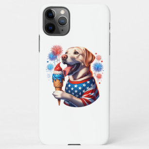 4 juli Hond met Ice Cream Cone iPhone 11Pro Max Hoesje