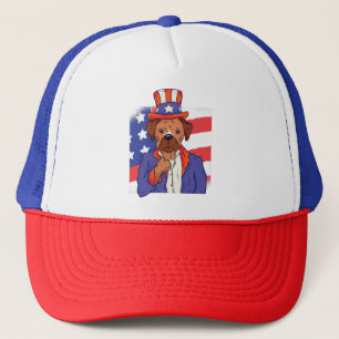 4 juli Hond USA Patriottisch ontwerp Trucker Pet