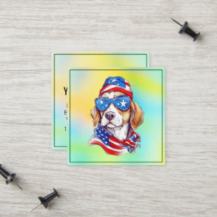 4 juli honden bewerkbare sjabloon-66361 contactkaartje