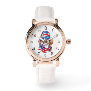 4 juli honden sublimatie-66361 horloge