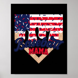 4 juli honkbal mama ijs druipend honkbal mama poster