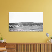 4 juli honkbalspel canvas afdruk (Insitu (Woonkamer))