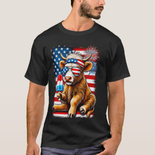 4 juli Hoogland Koe Popsicle Vuurwerk VS Amerikaan T-shirt