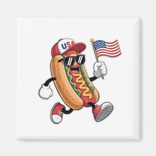 4 juli Hotdog Amerikaanse Onafhankelijkheid 1776 Magneet
