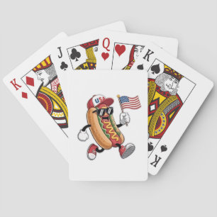 4 juli Hotdog Amerikaanse Onafhankelijkheid 1776 Pokerkaarten