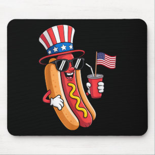 4 juli Hotdog Feest - Patriottisch Amerikaans Plez Muismat