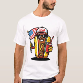 4 juli Hotdog Funny T-shirt