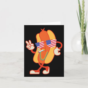 4 juli hotdog grappig vierde juli patriottisch kaart