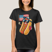 4 juli hotdog grappig vierde juli patriottisch t-shirt (Voorkant)