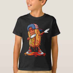 4 juli Hotdog Grappige Dabbing Patriottische VS T-shirt