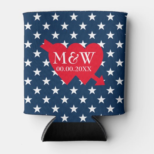 4 juli huwelijksfeest koelboxxen met Amerikaanse v Blikjeskoeler (Voorkant)