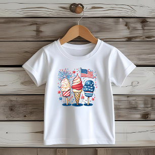 4 juli Ice Cream USA Vlag Kinder T-shirt