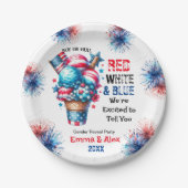 4 juli IJs Geslacht onthullen Papieren Bordje (Voorkant)