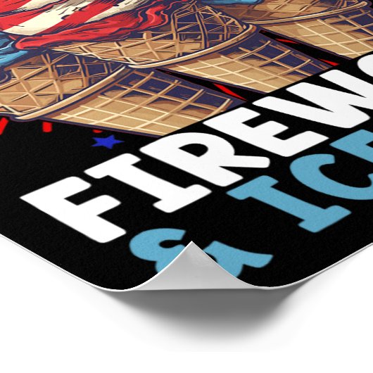 4 juli IJs Patriottisch ijs Poster (Hoek)