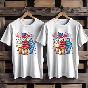 4 juli IJs VS Vlag Mannen T-shirt