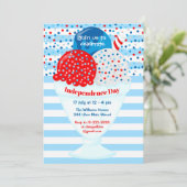 4 juli ijsfeest kaart (Staand voorkant)