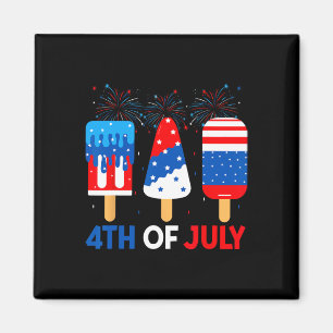 4 juli ijsjes grappig patriottisch Amerikaanse vla Magneet