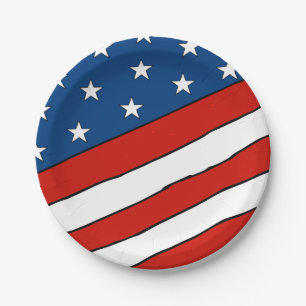 4 juli illustratie 4 juli Onafhankelijkheid Papieren Bordje