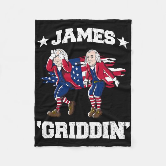 4 juli James Madison Griddy James Griddin Fleece Deken (Voorkant)