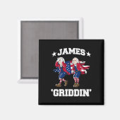 4 juli James Madison Griddy James Griddin Magneet (Voorkant / Achterkant)