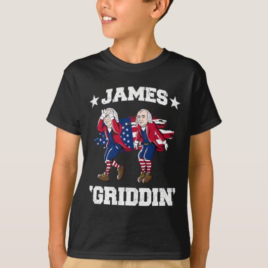 4 juli James Madison Griddy James Griddin T-shirt (Voorkant)