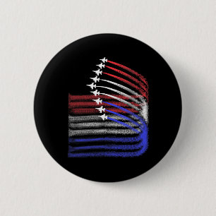 4 juli Jet American Flag Patriotic USA voor mij Ronde Button 5,7 Cm