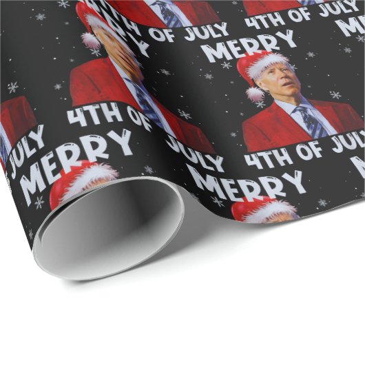 4 juli - Joe Biden verward Kerstmis Cadeaupapier (Rol Hoek)