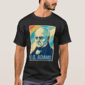 4 juli John Quincy Adams President Retro Patr T-shirt (Voorkant)