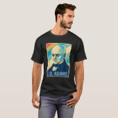 4 juli John Quincy Adams President Retro Patr T-shirt (Voorkant volledig)