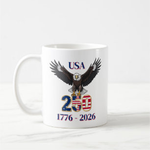 4 juli jubileum 250 jaar USA Steeadelaar Koffiemok