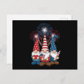 4 juli kabouters Grappige Patriottische Vlag VS Briefkaart (Voorkant / Achterkant)