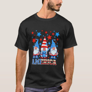4 juli kabouters Patriottische Amerikaanse vlag ka T-shirt