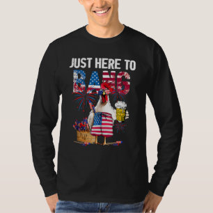 4 juli kip vuurwerk bier hier om te verbieden t-shirt