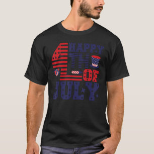4 juli kleding VS Amerikaanse vlag 4 juli voor T-shirt