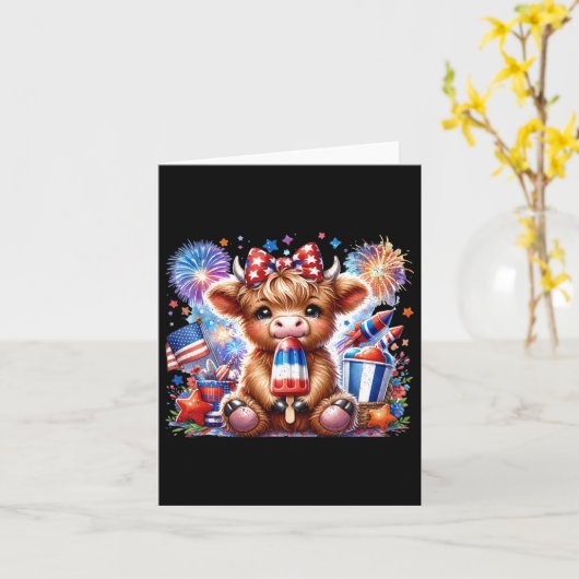 4 juli koe ijslolly vuurwerk VS Amerikaans Kaart (Gele Bloem)