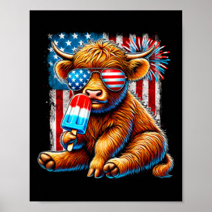 4 juli Koe Popsicle Vuurwerk USA Amerikaans 1 Poster
