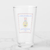 4 juli Koel patriottisch Emoji Bierglas Glas (Achterkant)