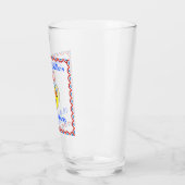 4 juli Koel patriottisch Emoji Bierglas Glas (Links)