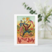 4 juli -  kunst briefkaart (Staand voorkant)