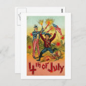 4 juli -  kunst briefkaart (Voorkant / Achterkant)