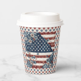 4 juli Landenvlag Papieren Bekers